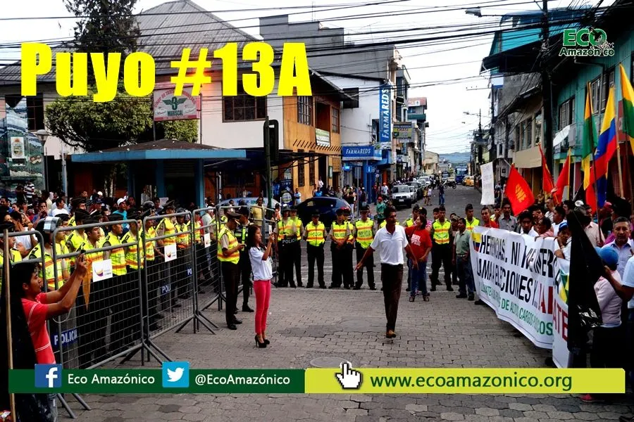 16 Detenidos y 7 Policías heridos en #13A en Puyo