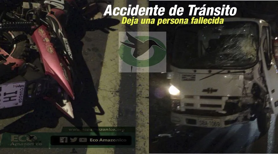 Accidente de tránsito deja a un motociclista fallecido