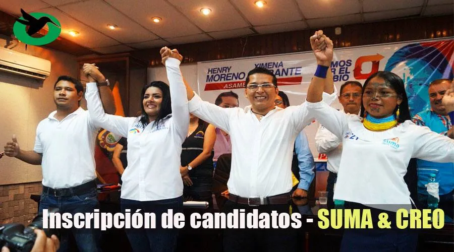 Inscripción de candidatos SUMA CREO en Pastaza