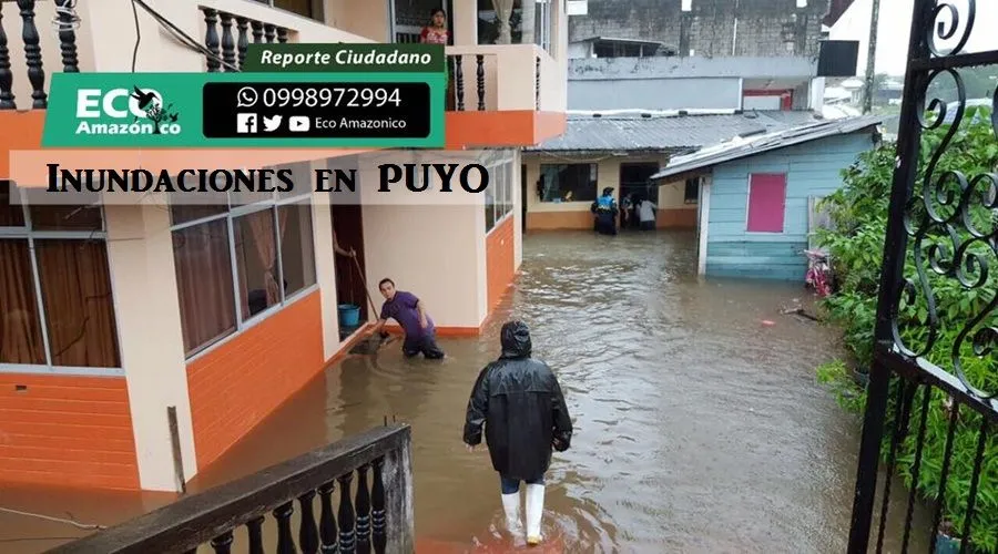 Lluvias causaron inundaciones y derrumbes en Pastaza