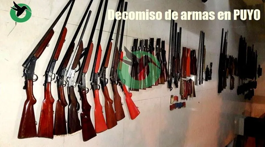 Se decomisa armas de fuego de fabricación artesanal en Puyo