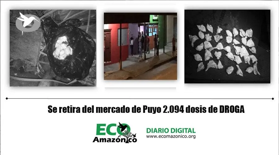 Fuerte operativo en Puyo logra decomisar 209.4 gramos de Cocaína