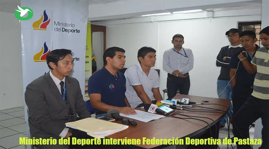 Ministerio del Deporte interviene Federación Deportiva de Pastaza