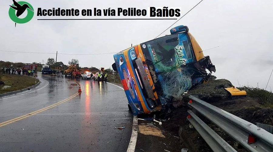 Accidente en la vía Pelileo Baños
