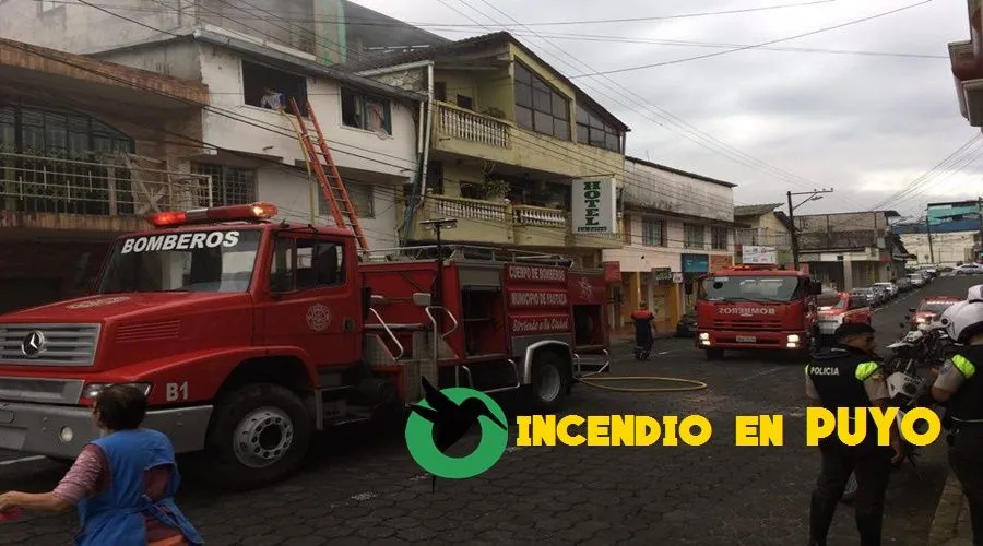 Incendio en una vivienda de Puyo