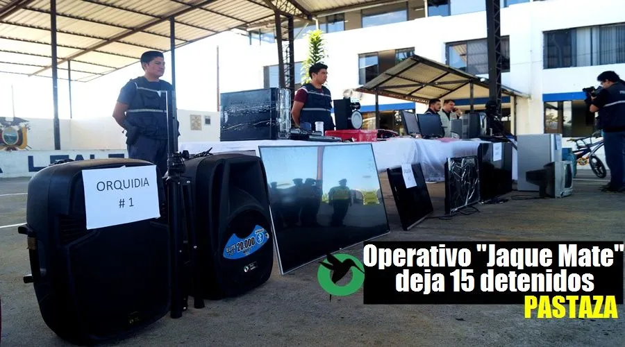 15 detenidos en operativo Policial en Pastaza