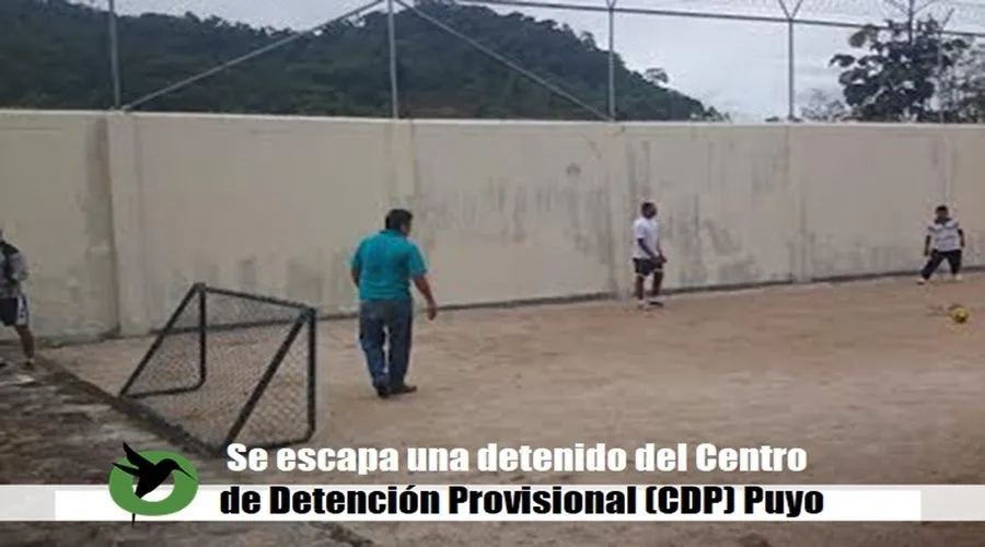 Recluso escapó del Centro de Detención Provisional Puyo