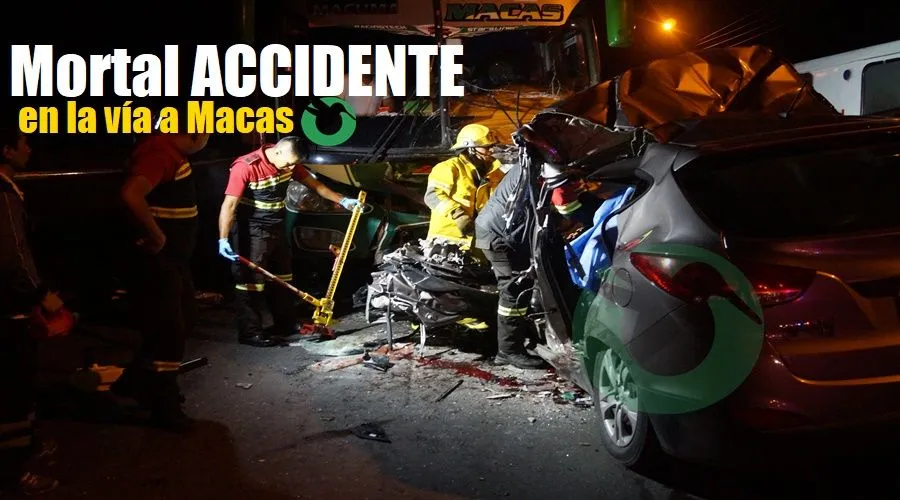 Accidente mortal en la vía a Macas