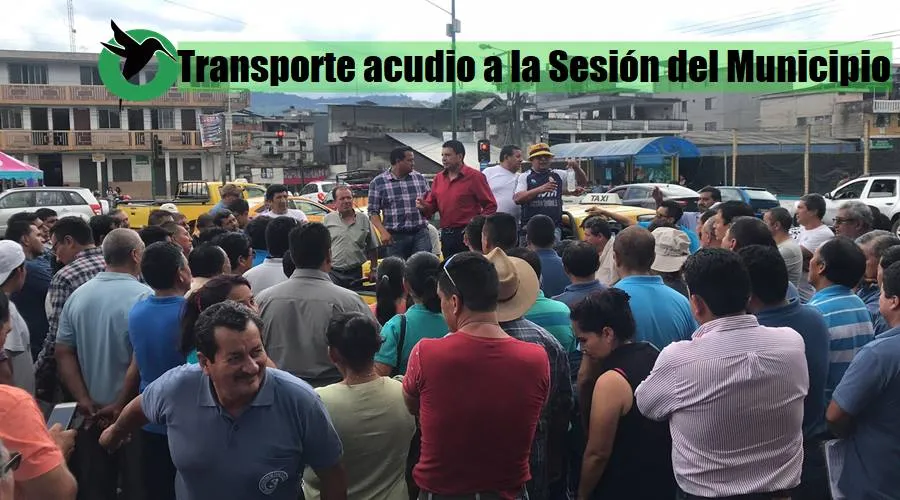 Transporte de Puyo acude al Municipio