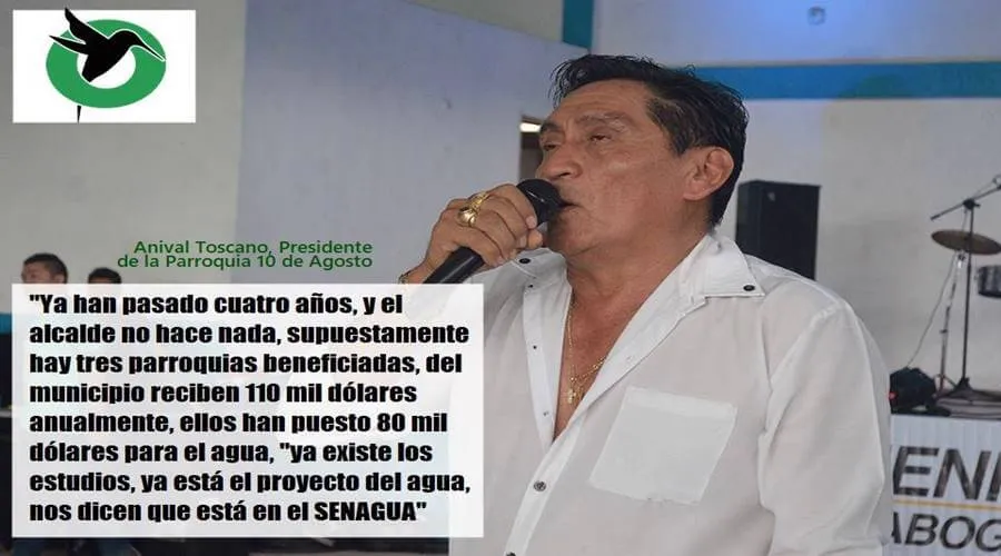 Reclamo por falta de agua en la 10 de Agosto