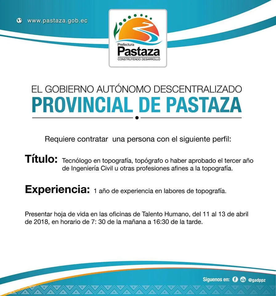 Oportunidad de trabajo