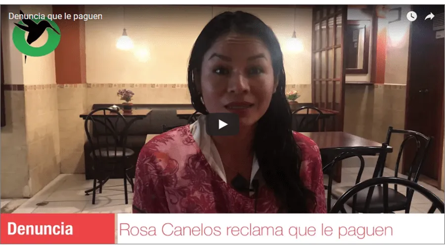 Rosa Canelos reclama su premio