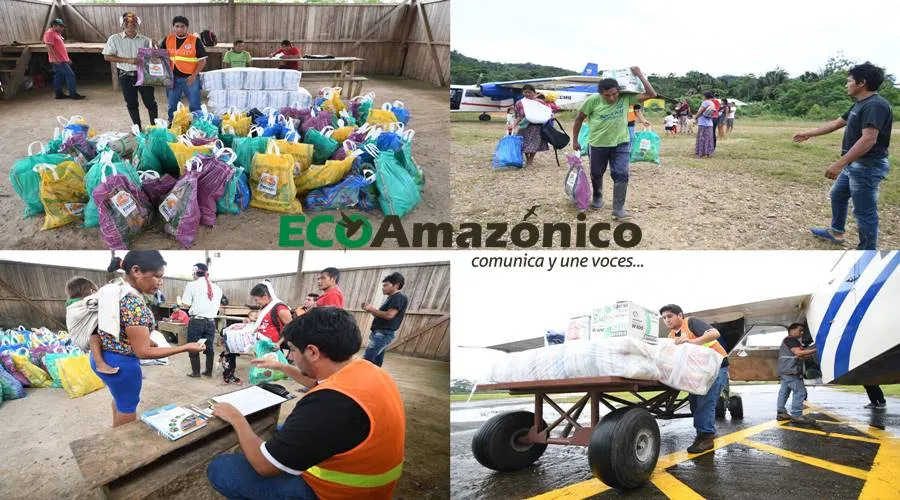 Entrega de ayuda humanitaria a Comunidades de Pastaza