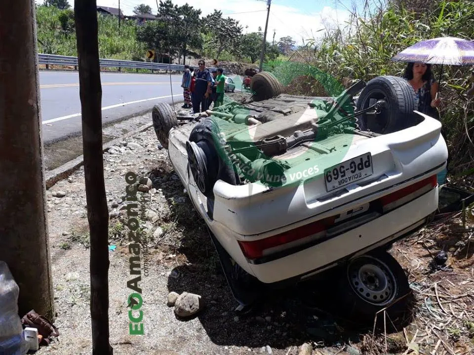 Accidente de Tránsito en la vía a Macas deja dos heridos