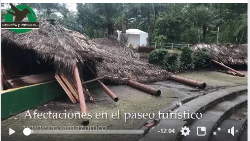Afectaciones en el Paseo Turístico por fuertes vientos