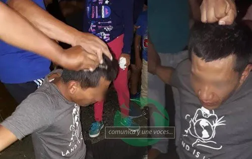 Vecinos atrapan a supuesto delincuente en el Barrio la Merced