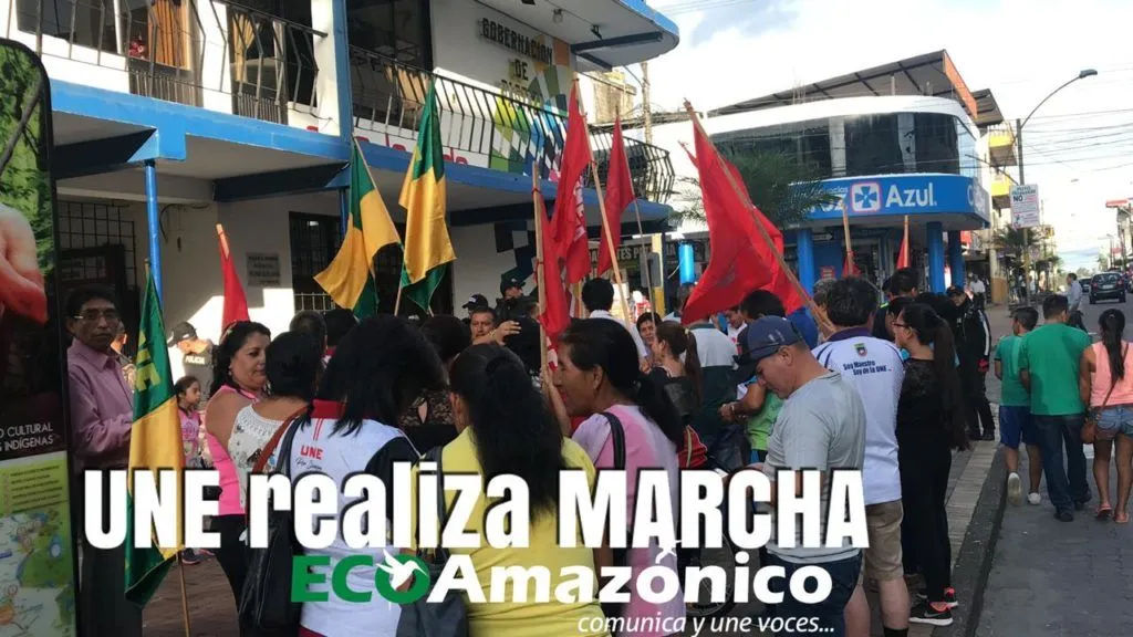 Nueva marcha de la UNE Pastaza