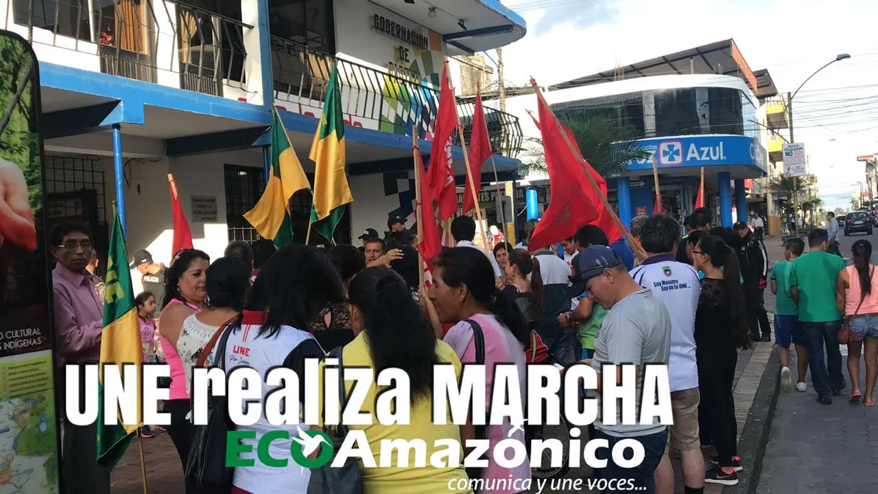 Nueva marcha de la UNE Pastaza