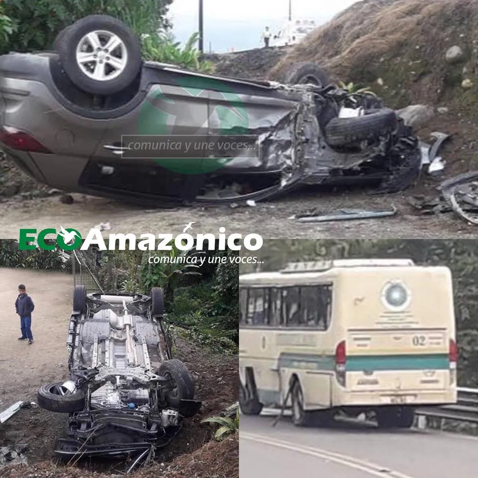 Accidente de tránsito en la vía al Tena