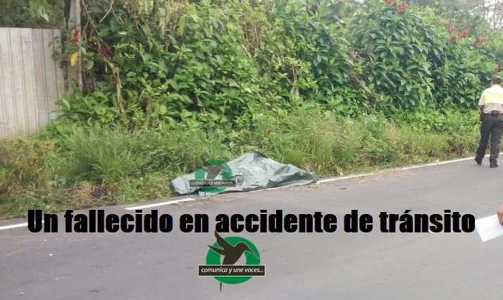 Un muerto en accidente de tránsito