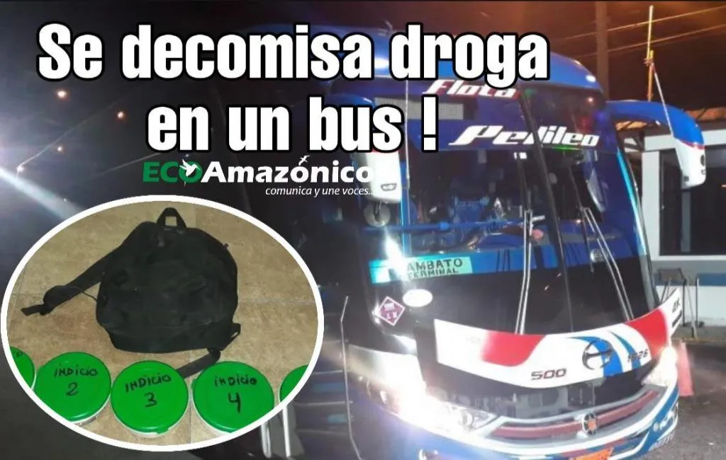 Se decomisa en un bus 6.570 gramos de droga