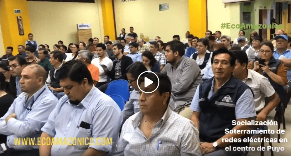 Socialización del soterramiento de redes eléctricas en Puyo