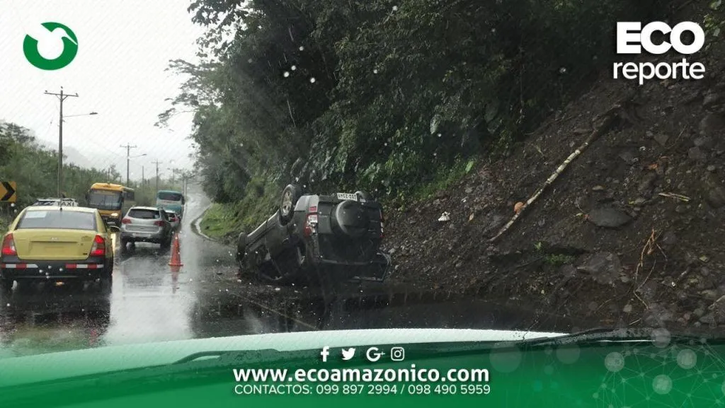 Accidente en la vía a Baños