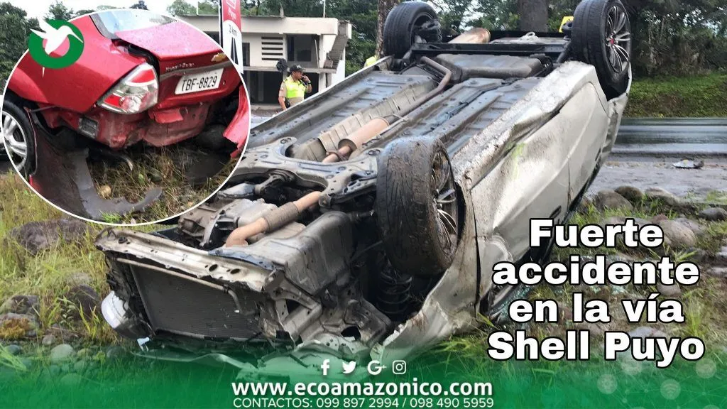 Accidente en la vía Puyo Shell