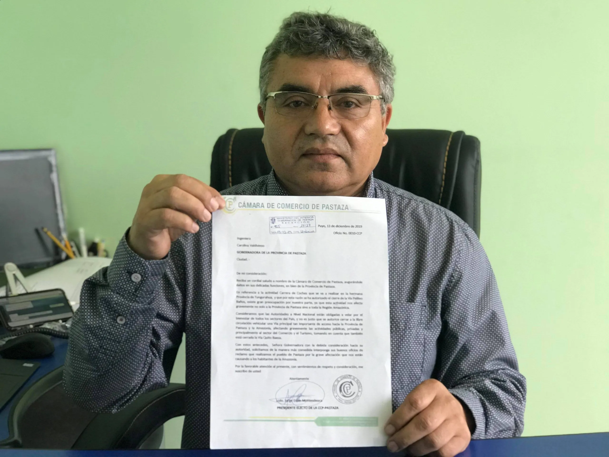 Cámara de Comercio rechaza el cierre de vías en Pelileo