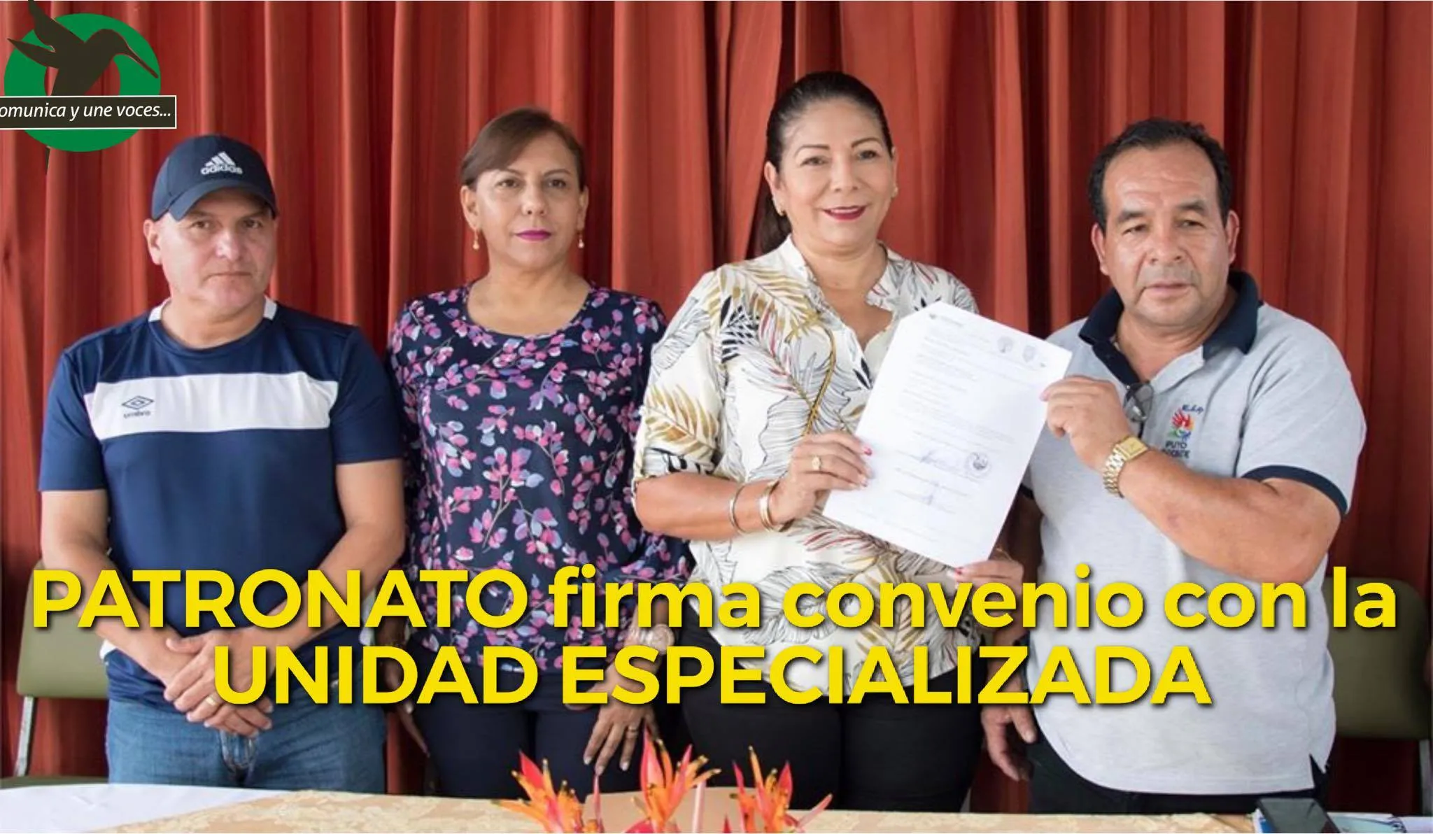 Patronato firma convenio la Unidad Especializada Puyo