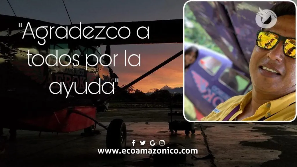 Rubens Alvarez , de AEROK agradece a las personas por la ayuda