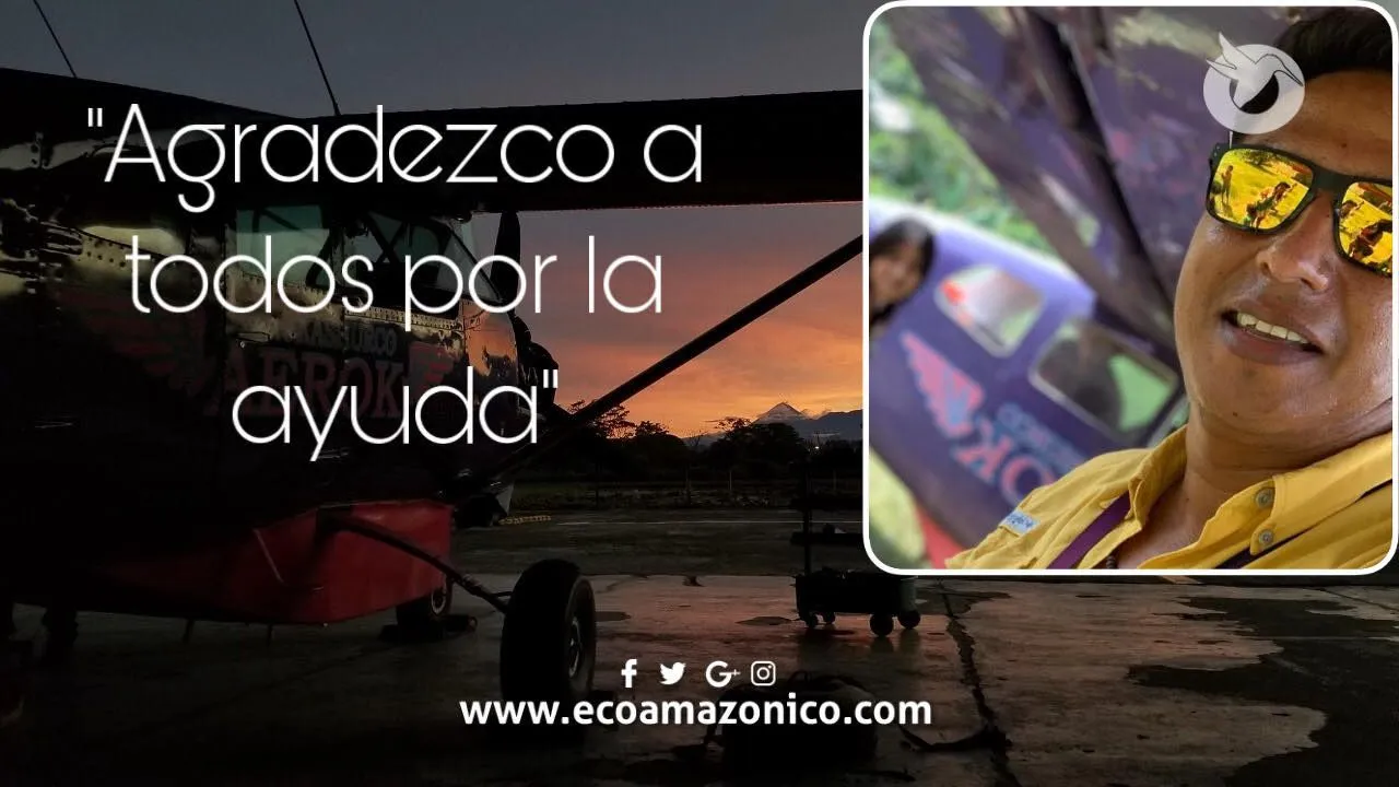 Rubens Alvarez , de AEROK agradece a las personas por la ayuda