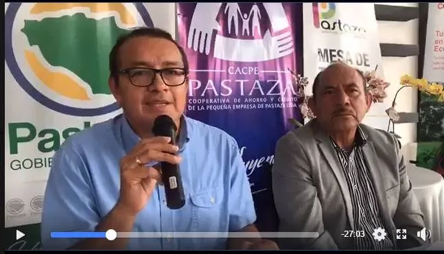 Firma de convenio entre la CACPE y la Prefecrura de Pastaza