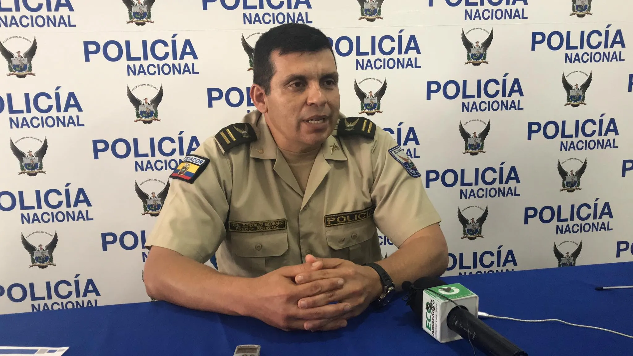Rueda de prensa de la Policía Nacional