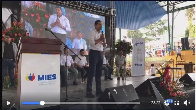 Visita del Ministro del MIES a Pastaza