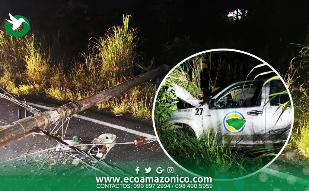 Prefecto informa sobre accidente de un vehículo de su institución