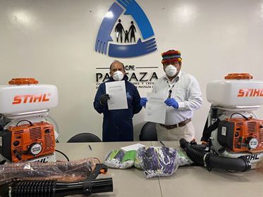 Cacpe entrega bombas a comunidades indigenas de Pastaza