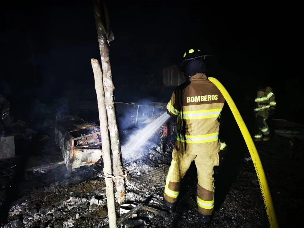 Incendio en una vivienda del Té Zulay