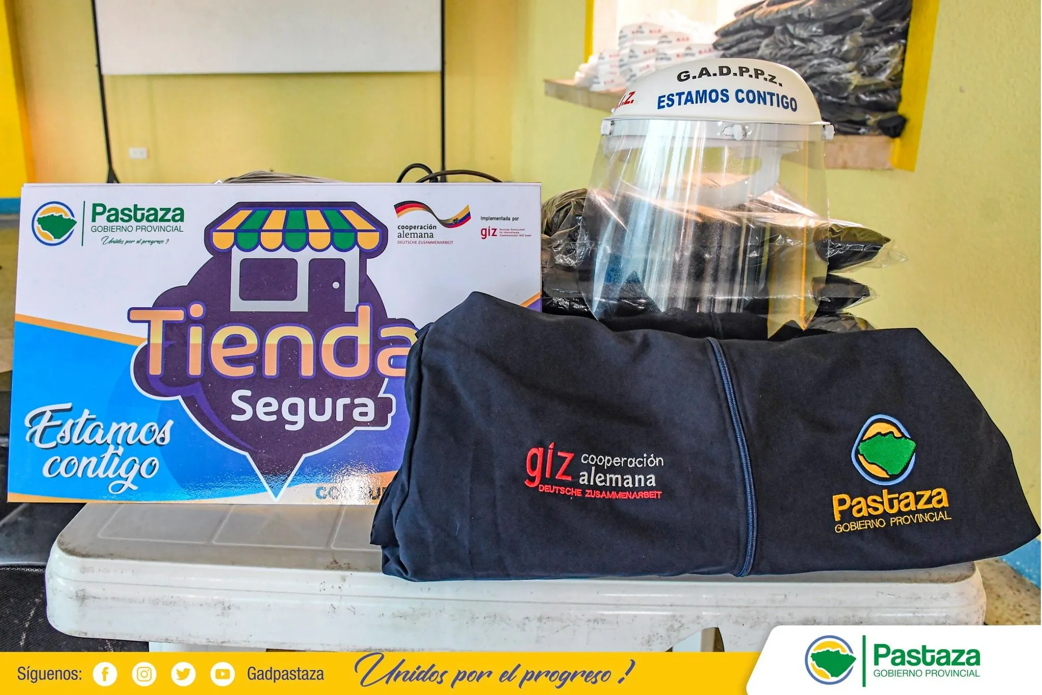 Se entregó kits de protección a varias tiendas de Pastaza