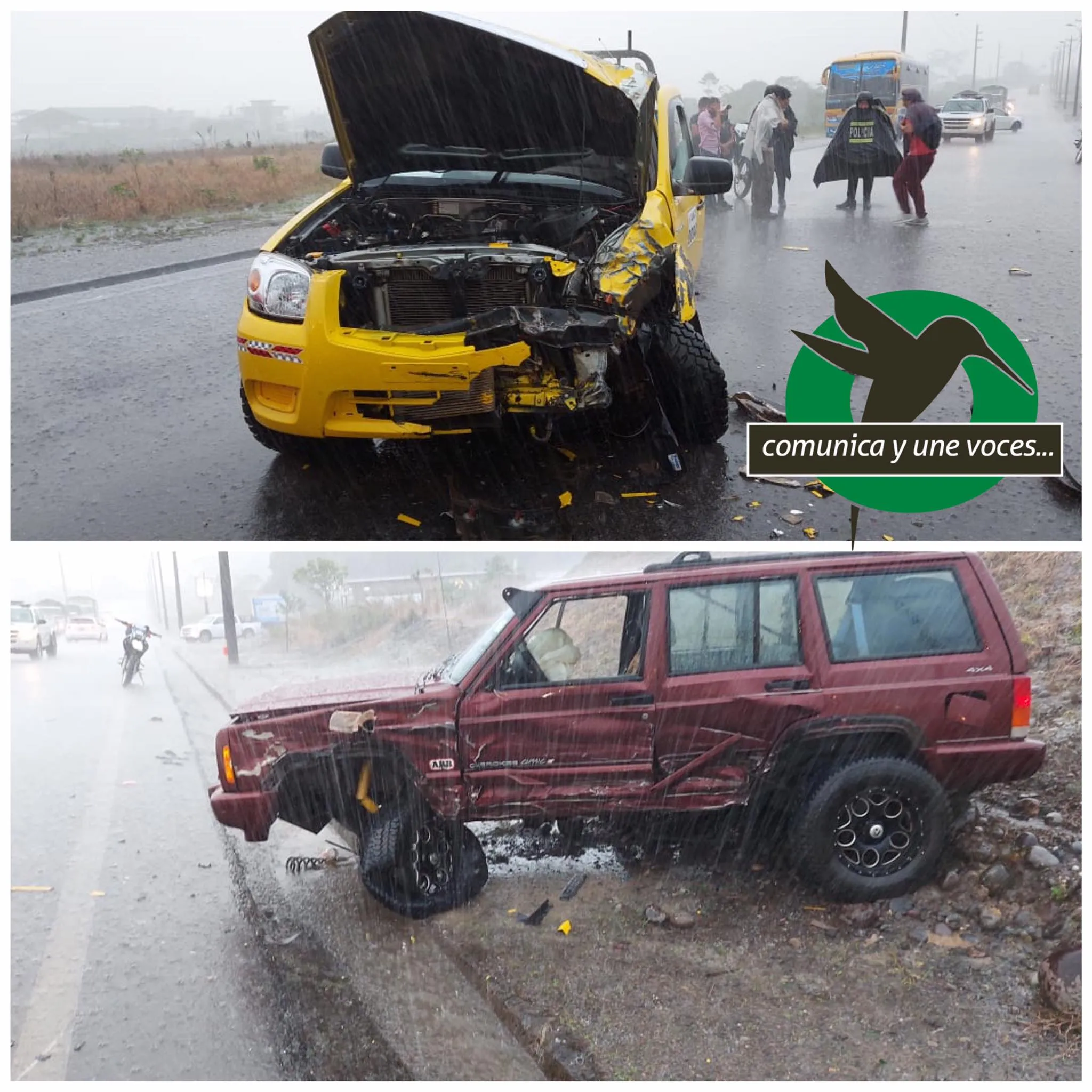 Fuerte accidente de tránsito en el Paso Lateral de Puyo