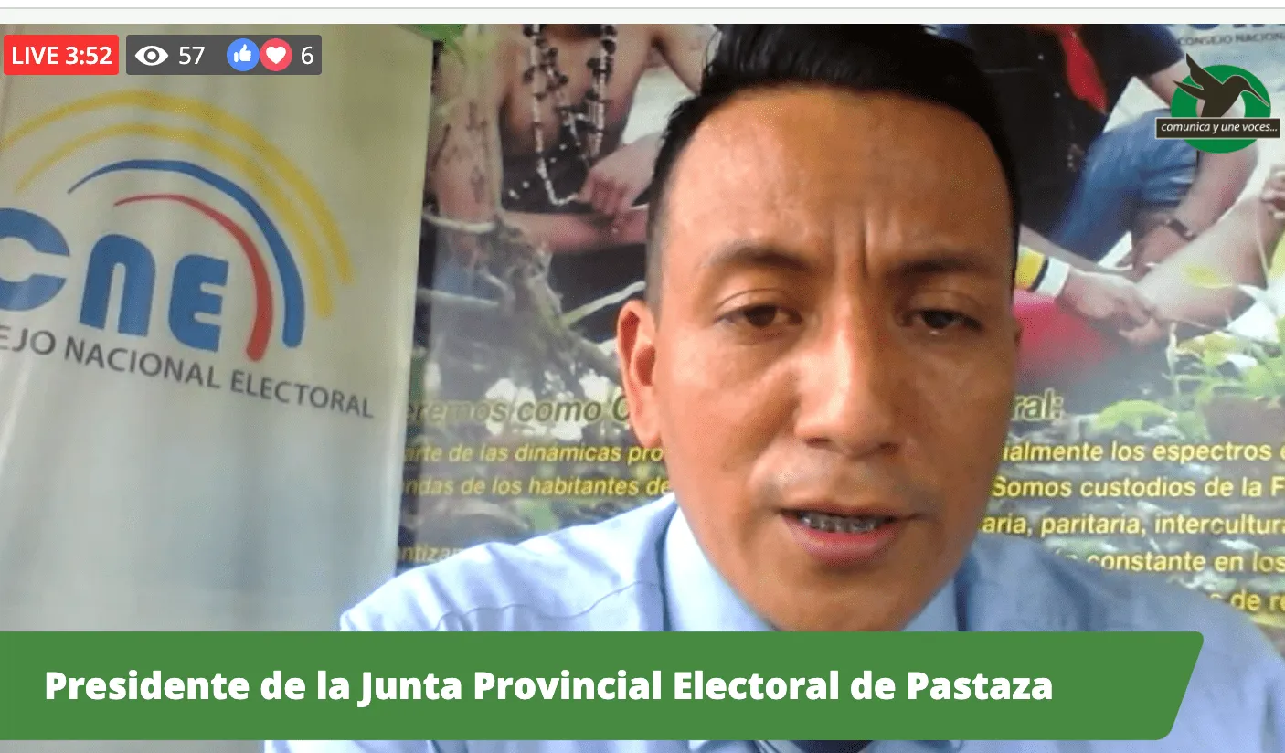 Perfil de Cesar Zurita y su trabajo como Presidente de la Junta Electoral de Pastaza