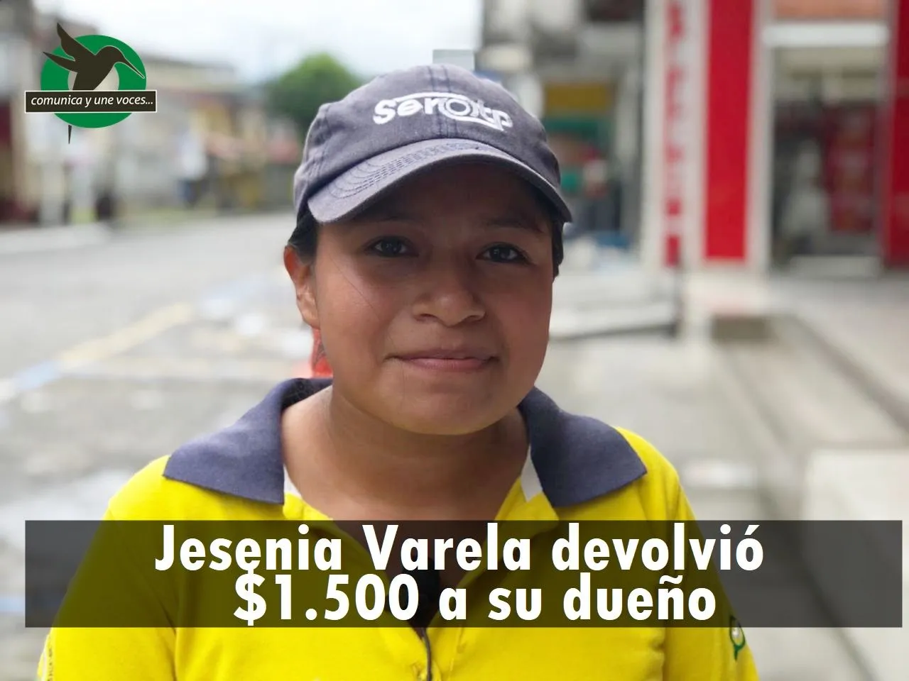 Jesenia Varela entregó $1.500 que se encontró en la calle