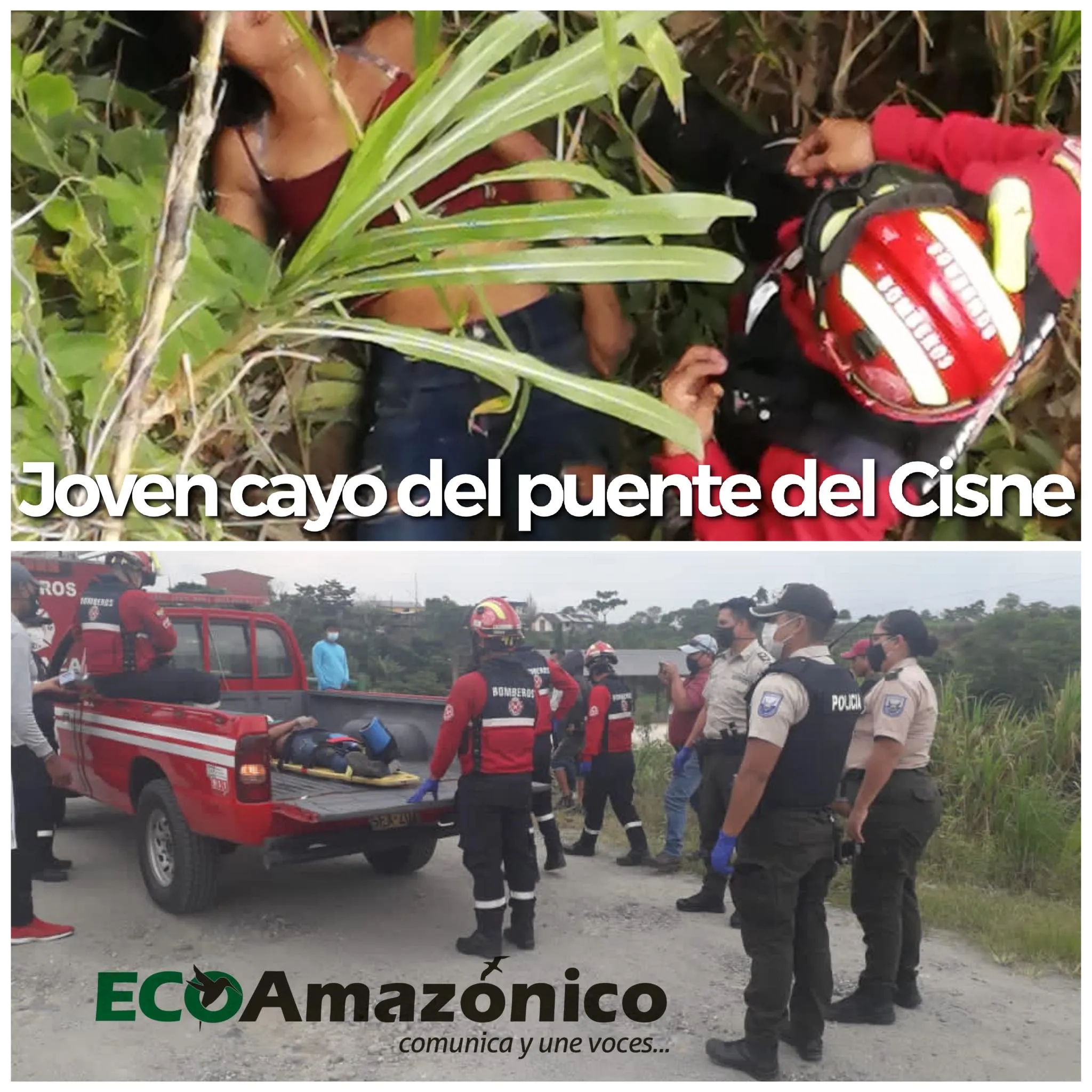 Una joven cayó del puente del Cisne en Puyo