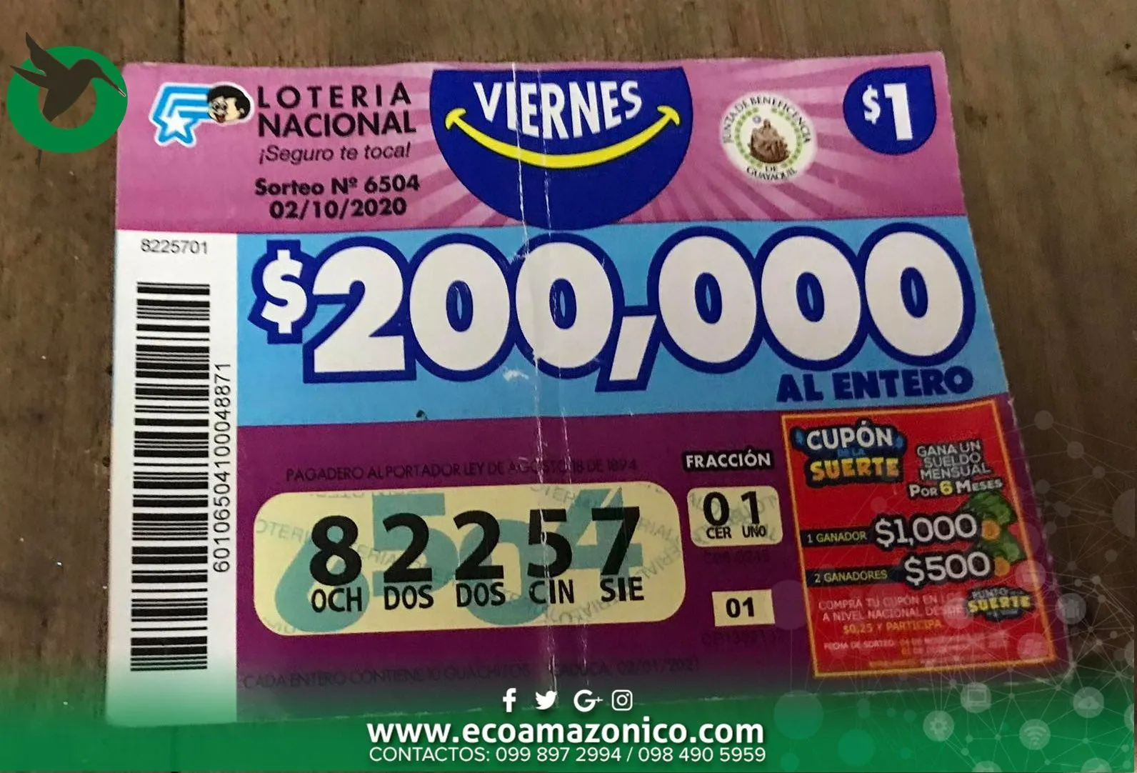 Nueva victima del "Loteriazo" en Puyo