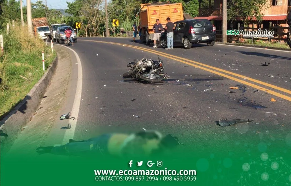Fuete accidente en la Primavera vía Puyo Shell