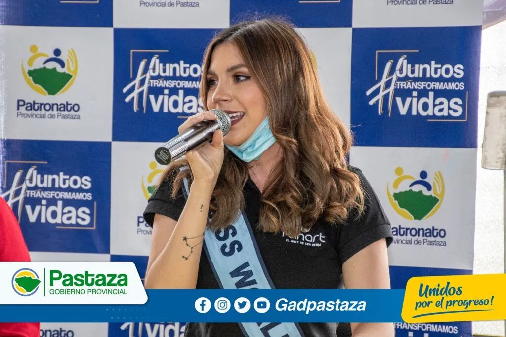 ¡Miss Mundo Ecuador visitó Pastaza para entregar donaciones!