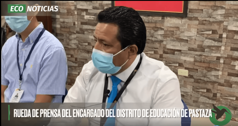 RUEDA DE PRENSA DEL ENCARGADO DEL DISTRIT DE EDUCACIÓN DE PASTAZA