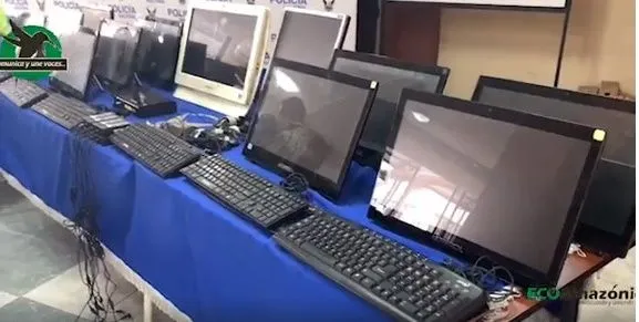 rueda de prensa sobre la recuperación de las computadoras