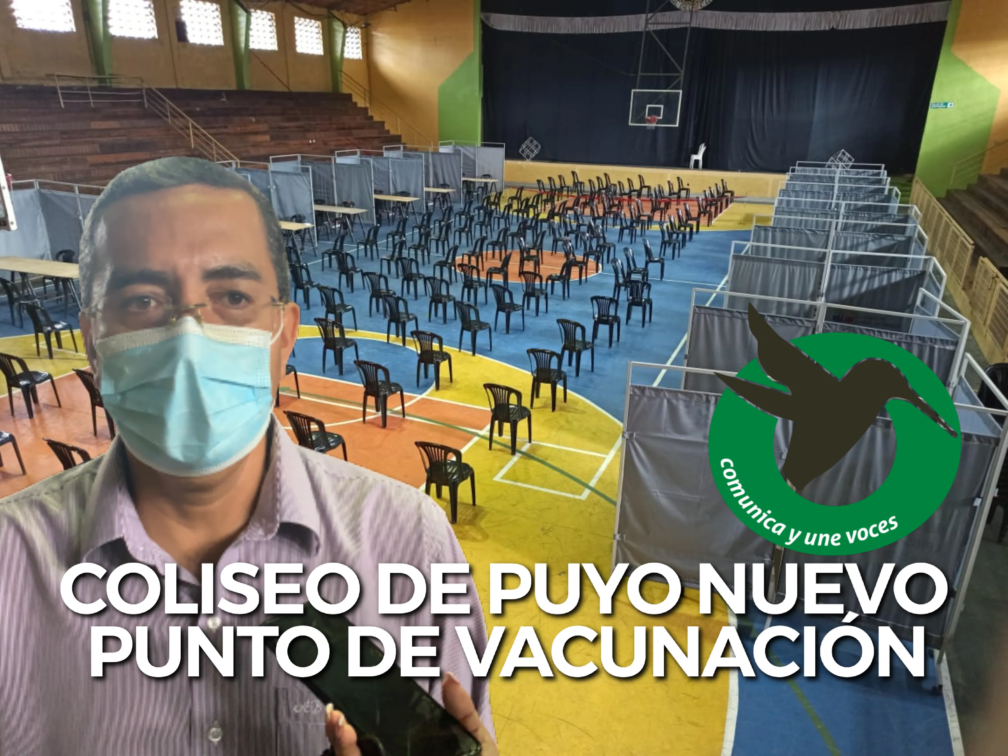 Se prepara el Coliseo de Puyo como punto de vacunación