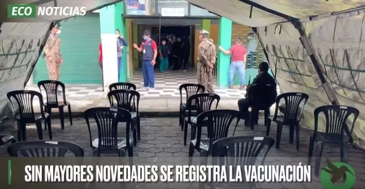 VACUNACIÓN EN EL COLISEO MUNICIPAL DE PUYO